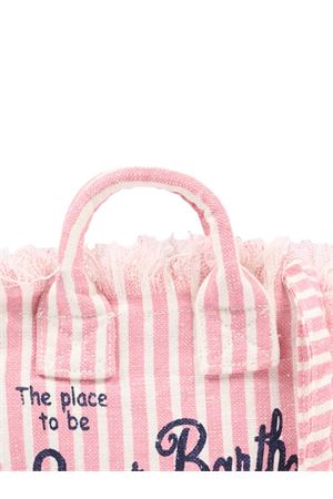 Borsa Vanity Mini in lino rosa con motivo a righe SAINT BARTH KIDS | VAMI00800397L